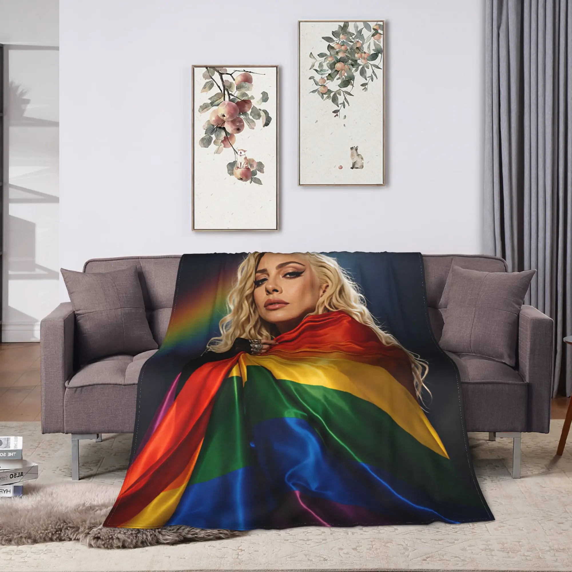 M-Madonnas Confessions II Album Soft Warm Blanket  Girls Boys Plush Bedding Throws Couch Bed Flannel Bedspread Sofa Bed Cover