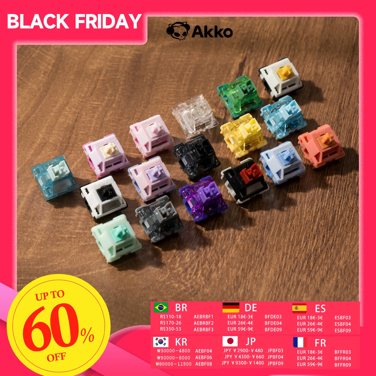 

Переключатели Akko V3 Pro, тактильный/линейный переключатель для механической клавиатуры, упаковка 45 шт., сменный переключатель Outemu Gateron Cherry MX