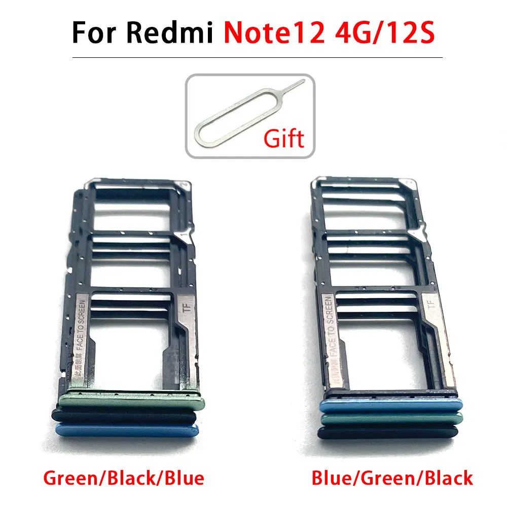 SIM Card Slot SD Card Tray Holder Adapter For Xiaomi Redmi Note 12S 12 4G 5G