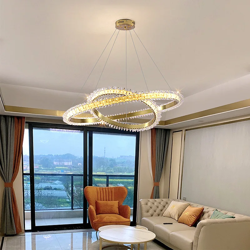 Modern Simple Circle Chandelier 2022 New Smart Nordic Light Luxury Designer Italian Dining Room Lamp Living Room Chandelier