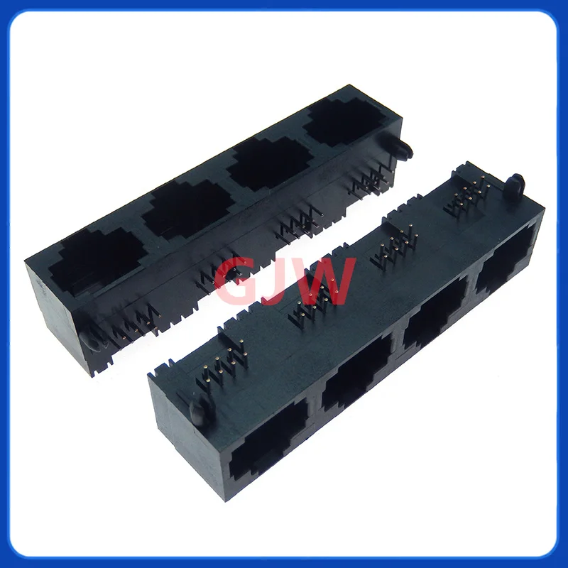 2pz/lotto connettore Jack/presa femmina RJ45 8p8c a 4 porte 56-Type 1*4 Full-Plastic PCB Mount rete Internet modulare