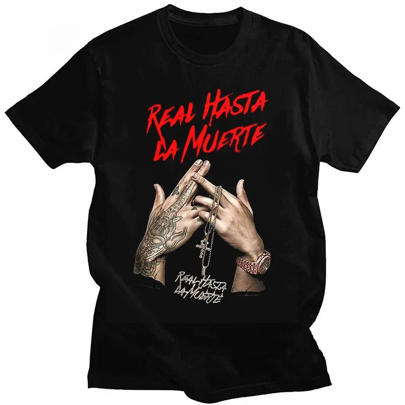 

Anuel AA Rapper Cool T-irts Print Street Sle ort Sve round Ne for Men And Women Spring Season Casual Faion