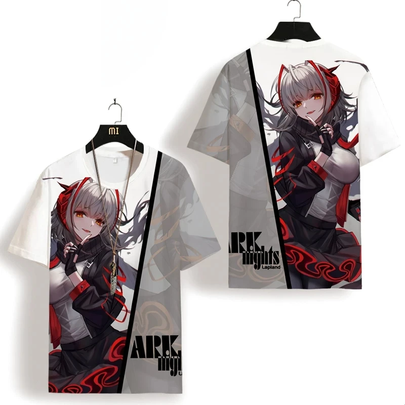 Popular Games Arknights Cosplay T-shirt 3D Camille Print Cartoon t shirts Fashion Short Sleeve Crew Neck Y2k Top Summer Clothing