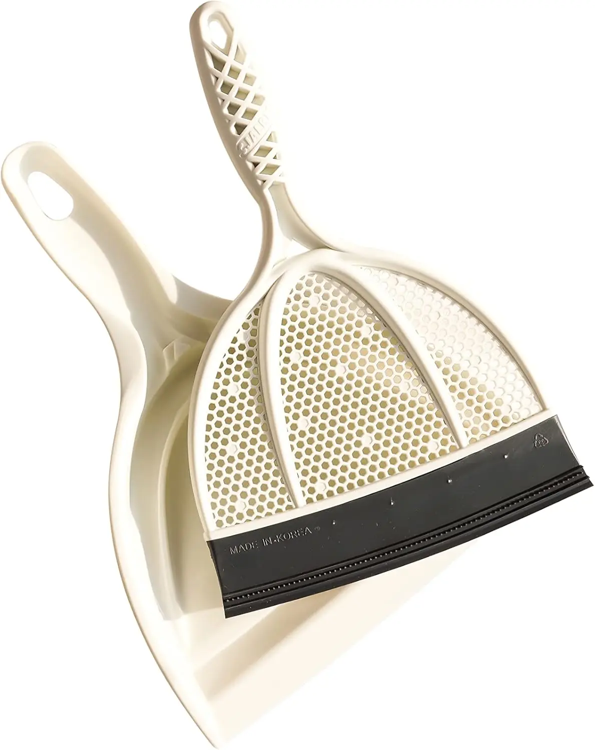 

Silicone Handheld Brush & Dustpan Set - All Surface Squeegee for Pet Hair, Wet/Dry Use