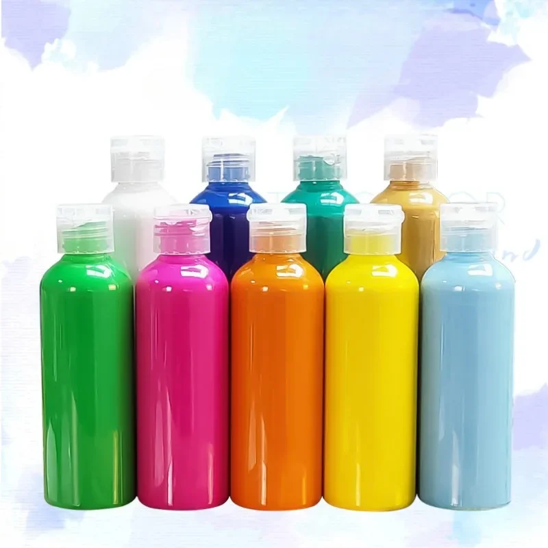 500ML High Gloss Quick Drying Fluid Painting Acrylic Paint Handmade DIY Graffiti Fluid Bear Plaster Doll Waterproof Art Pigment