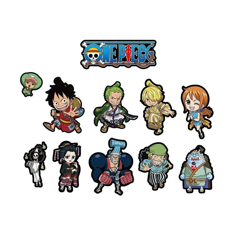 

10pcs One Piece Anime Peripheral Kawai Luffy Zoro Chopper Refrigerator Kawaii Family Magnetic Decoration Stickers Gift Wholesale