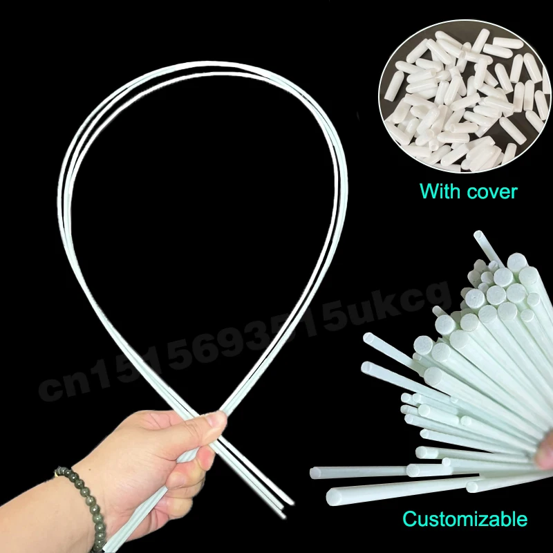 3 unids/lote accesorios de danza del vientre palo Flexible banderas de velo de 3mm varilla de fibra de vidrio blanca longitud Color espesor se puede personalizar