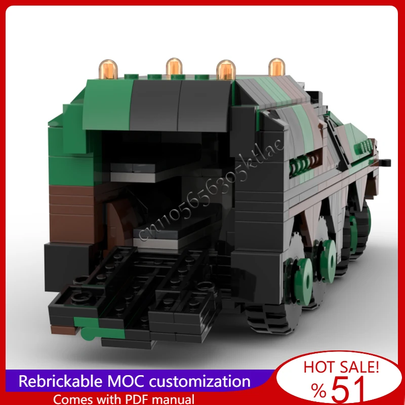 699 أجزاء MOC التمويه مركبة النقل الطبية نموذج تجميعها التعليمية الإبداعية ألعاب أطفال مفاجأة هدايا عيد الميلاد