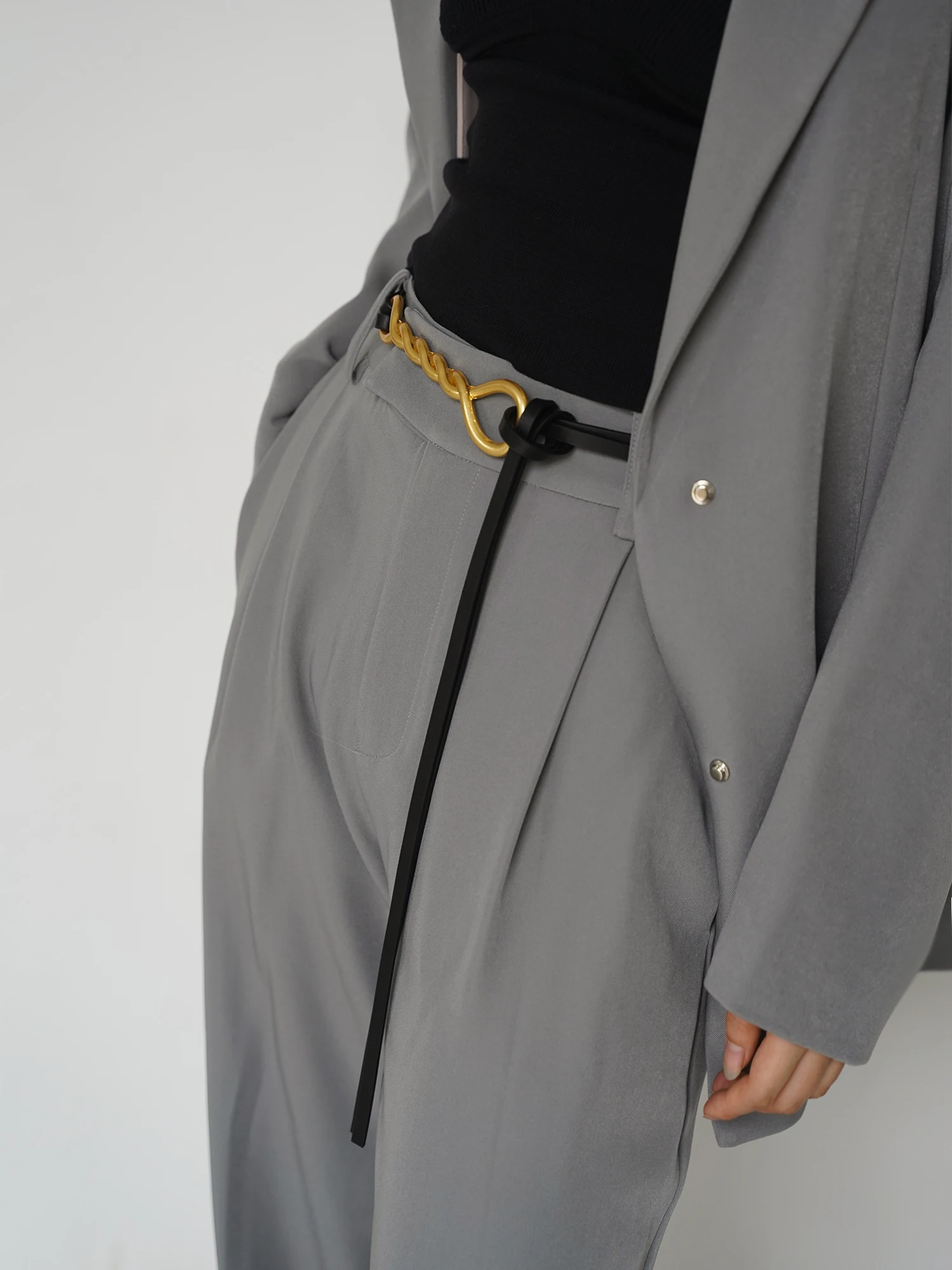 Women's Slim Waistband Leather Decorative Coat Suit With Skirt Waist Adjustable Versatile Small Belt gilt matte buckle waistband