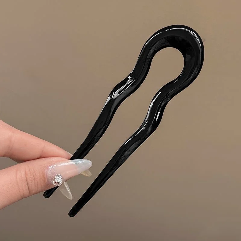 U-vormige haarvork Mode Schildpad Acetaat Acryl Haarspeld Geometrische Hoofddeksels Haarstokken Dames Meisjes Haaraccessoires