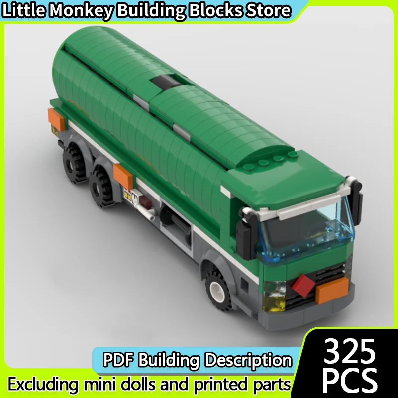 

Модель городской автомобиль MOC, строительные кирпичи Tanklastwagen, танковый грузовик, модульная технология, детские праздничные подарки, сборка игрушек, костюм