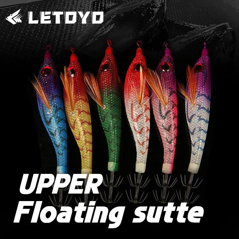 LETOYO UPPER Floating squid bait Luminous squid Jig Fishing Lure Artificial bait For Webfoot Octopus Cuttlefish sea fishing lure