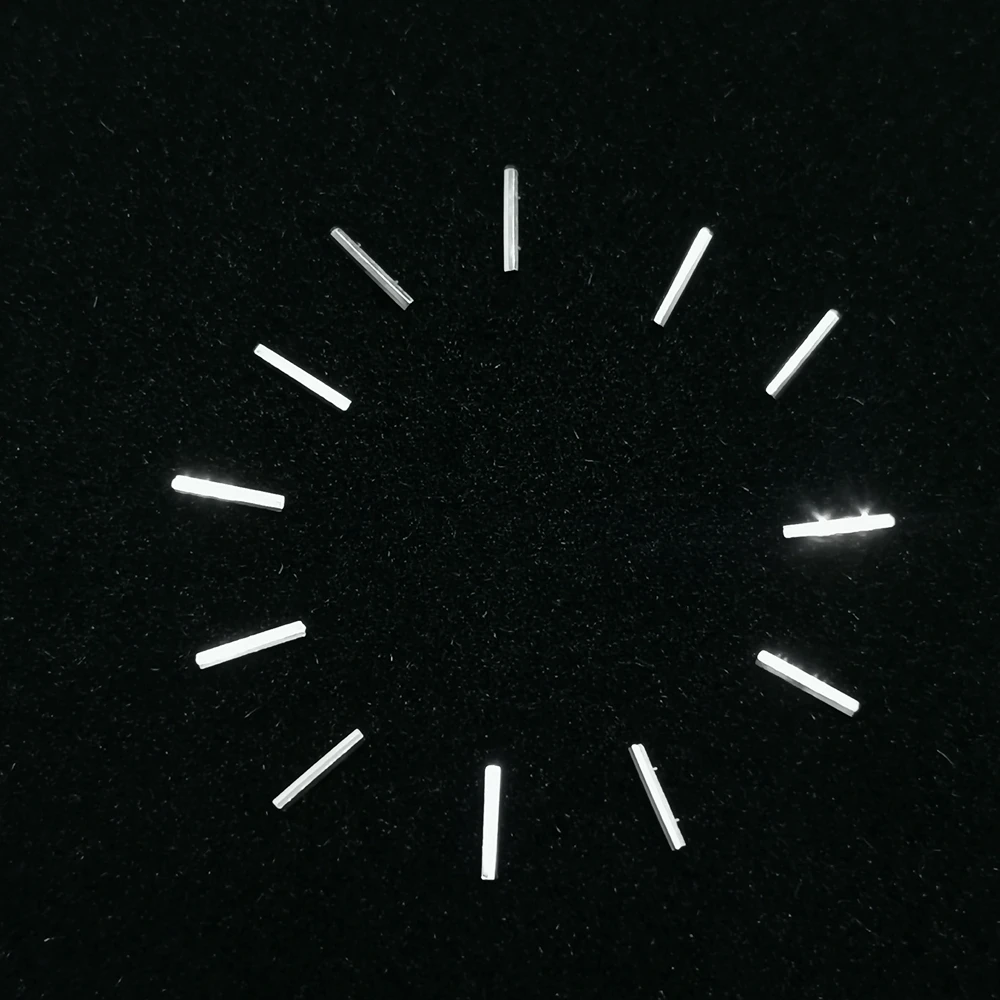 مؤشر ساعة الاتصال الهاتفي اللون الفضي اللامع ، الشكل المستطيلي ، دبوس صانع ساعة معدني ، بدون لوم ، من من من من من من من نوع x x