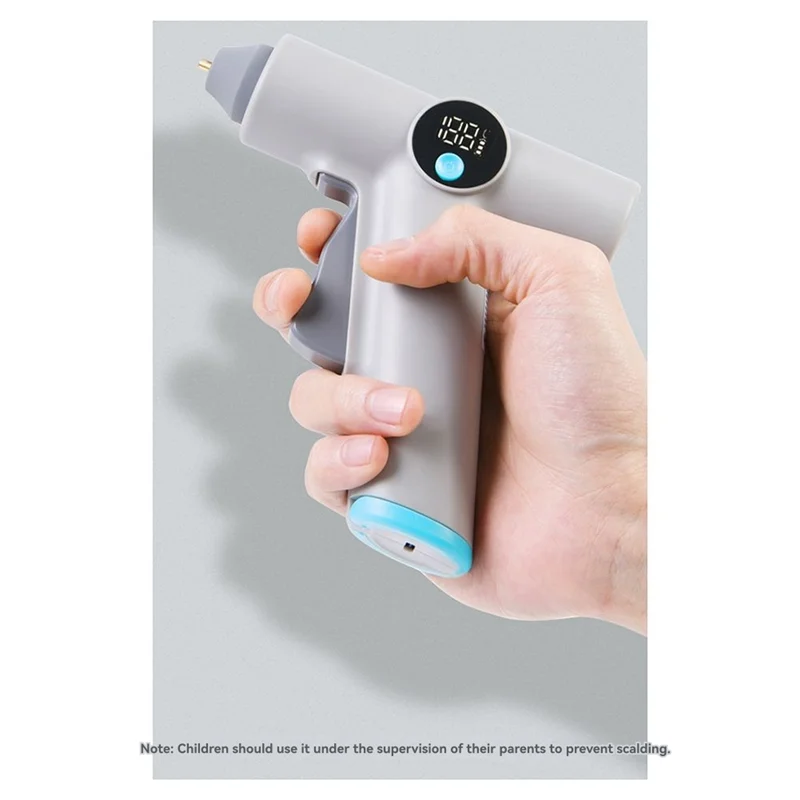 

SEWS-Rechargeable Hot Glue Gun With LED Light And Digital Temperature Display For Arts And Crafts