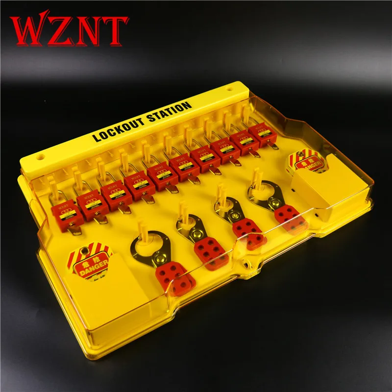 

NT-LG02 10-Locks Padlock Safety Lockout Station Tagout Management Station lock board Engineering plastic lock management station