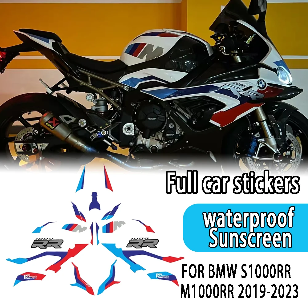 FOR BMW S1000RR / M1000RR 2019 2020 2021 2022 2023 Motorcycle full body sticker, interior sticker, logo avatar sticker