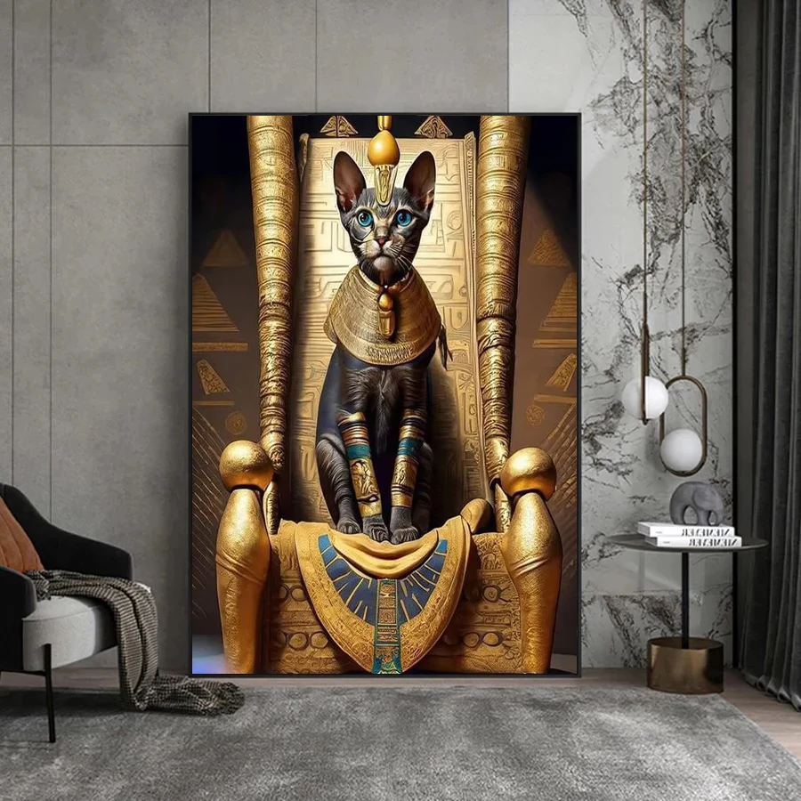 Egyptian Pharaoh Diamond Painting cat New Arrival Embroidery Full Square Round Diamond Mosaic Needlework Cross Stitch Kits decor