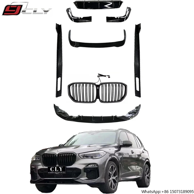CLY Factory Wholesale Car Body Kit for  X5 G05 Pre Model 19-23 Upgrade AC Body Kit Full Bumper Lip LED Grill Headlights wings