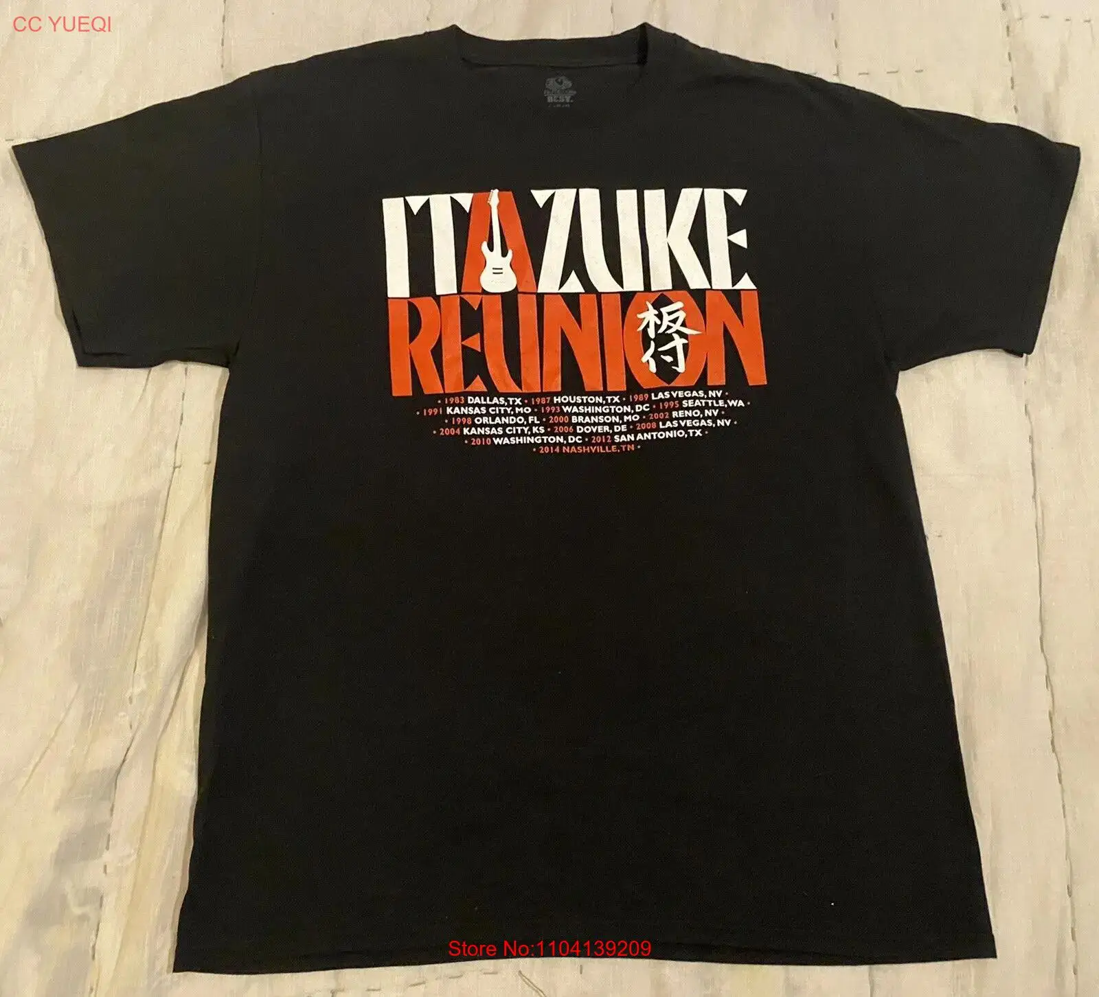 ITAZUKE Reunion 2014 Sz L T-Shirt AIR BASE FUKUOKA JAPAN USAF long sleeves