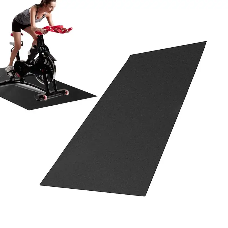 

1pcs Yoga Mat Exercise Mat For Treadmill Non Slip Exercise Bike Mats For Trainer Hardwood Floor Carpet Protection For Cycling