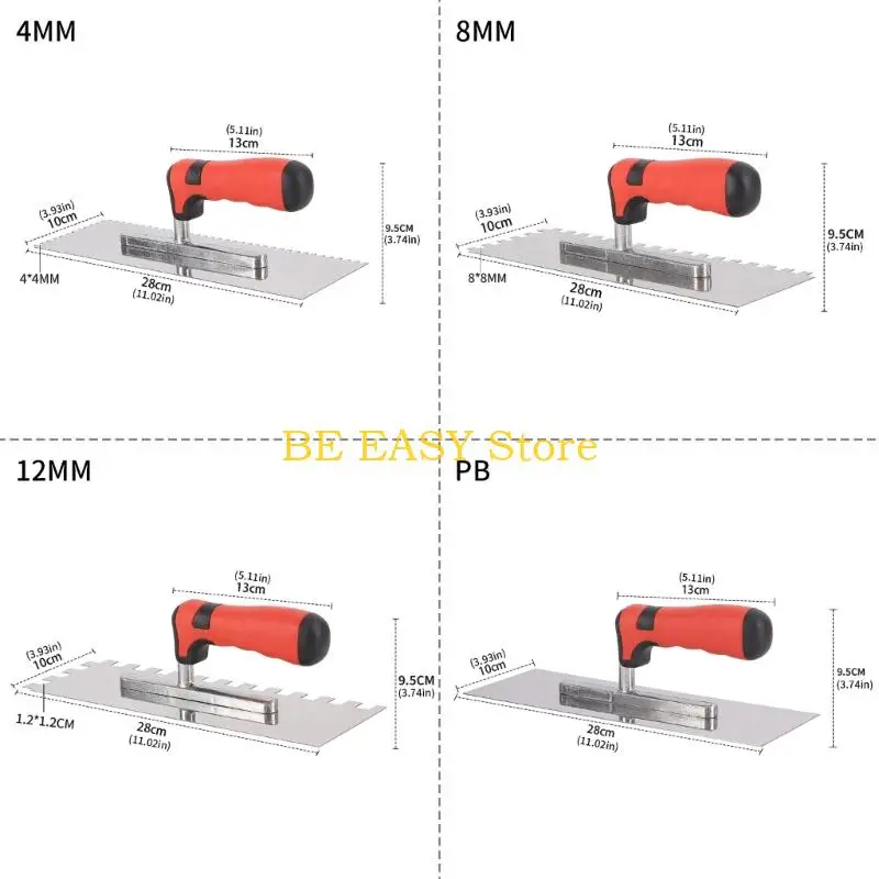 E28F المهنية البناء بالطوب مجرفة الاسمنت مكشطة الطين مجلس البناء التجصيص #6