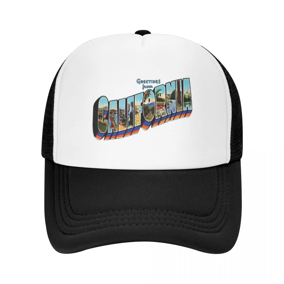 Greetings From Californi The Land Of Sunshine Cool Mesh Baseball Cap For Women Men Preppy Peaked Caps 2024 New Street Dance Hats