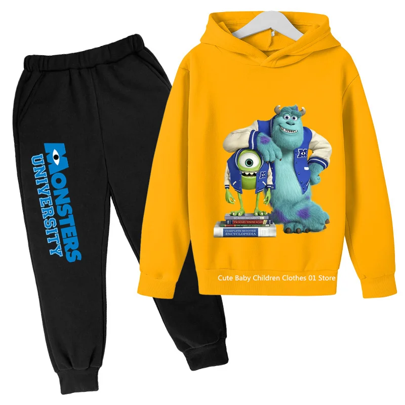 Boys Sports Monsters,  Inc. Clothes Kids Hoodies Suit Autumn Fashion  Casual Long Sleeves Baby Sweatshirt+ Pants 2Pcs Sets