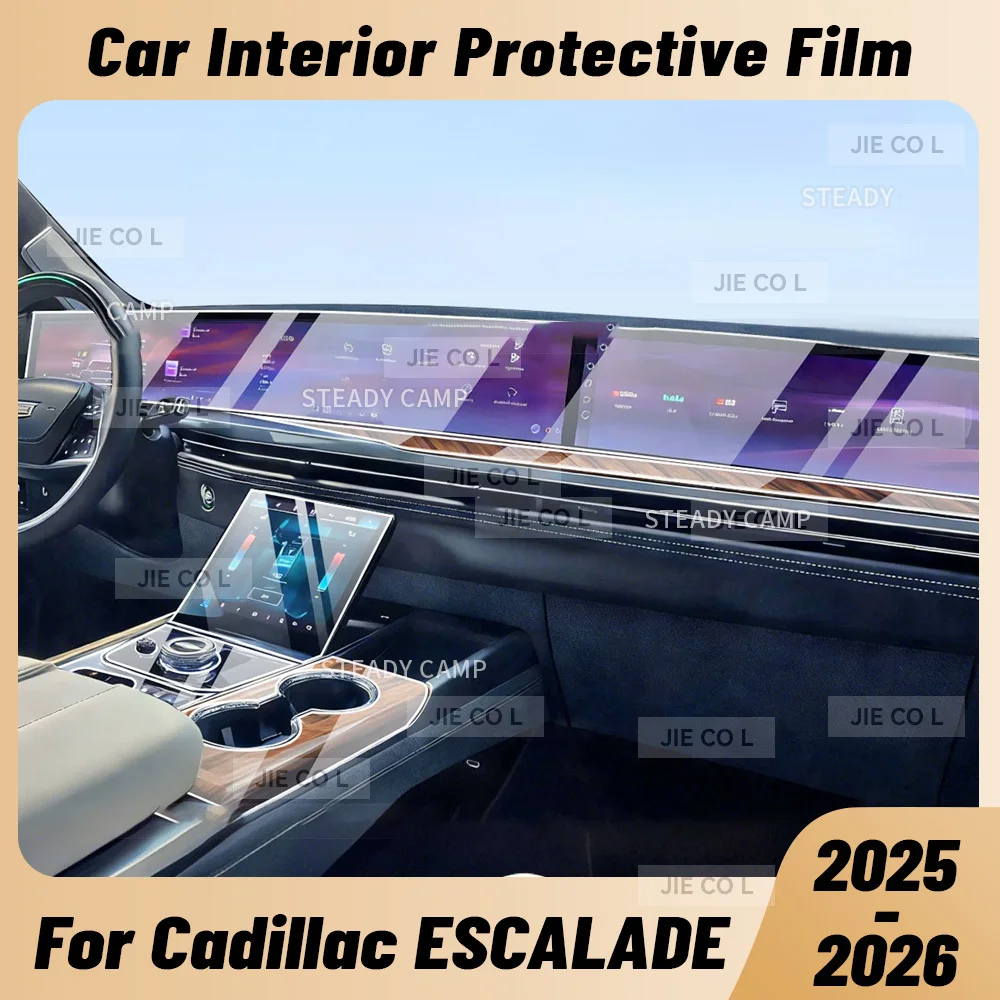 Anti-scratch Car Interior Center Console Media Dashboard Navigation TPU Protector Film For Cadillac ESCALADE 2025 2026