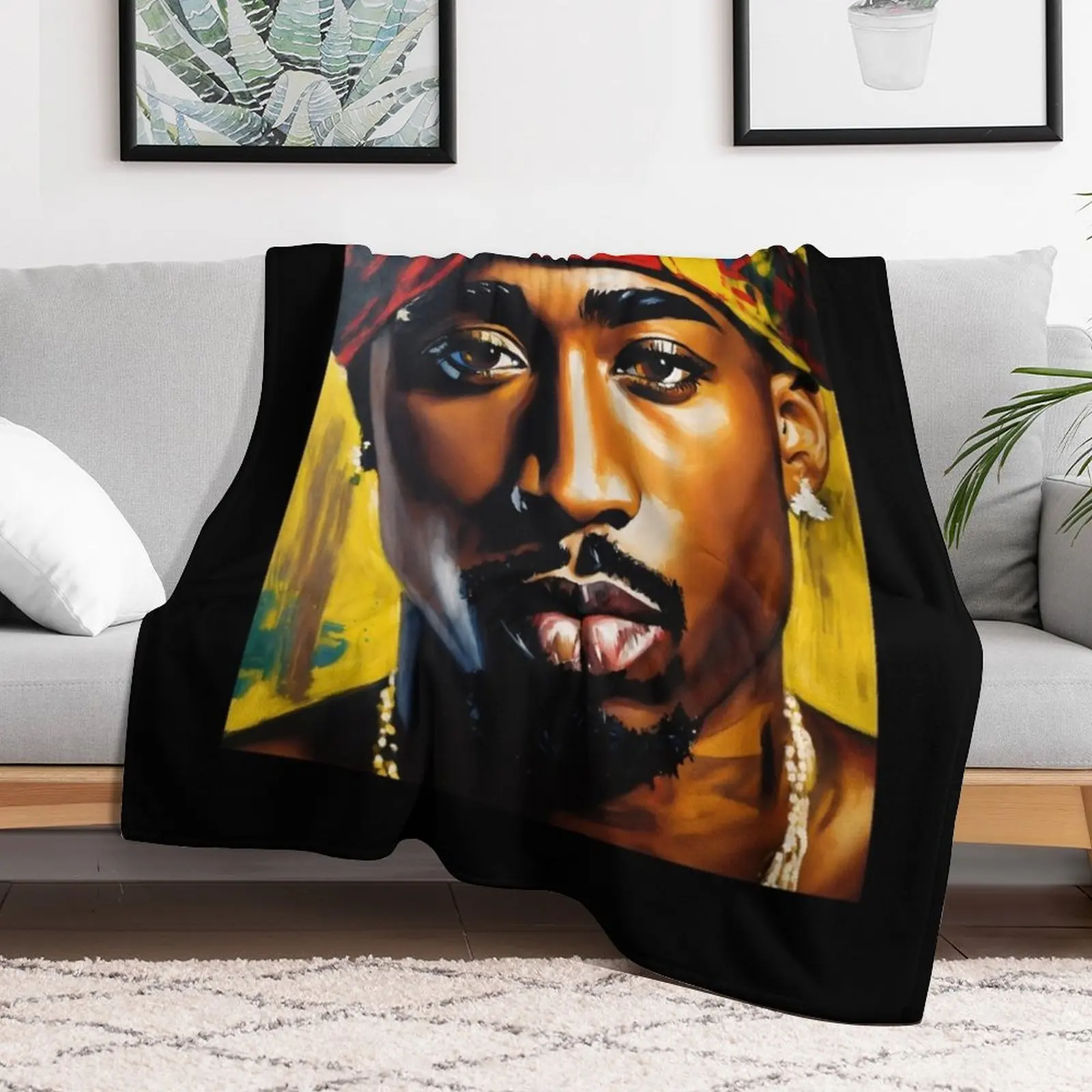 

Tupac Throw Blanket Custom Luxury Plaid Blankets