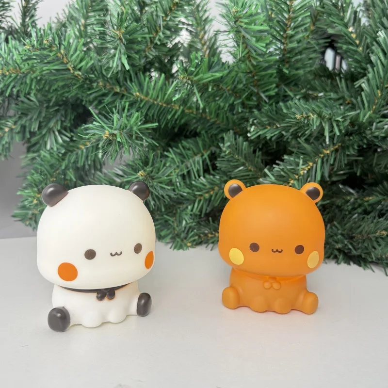 9CM Bubu And Yier Cartoon Battery Version Mini Night Light Panda Bubu And Dudu Kawaii Childrens Eye Protection Bedside Lamp Gift