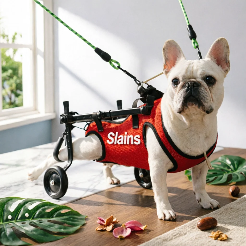 

Rehabilitation Dog Wheelchair Stable Dog Wheelchair Cart Hind Leg Cart Durable Pet Mobility Aid Chest Straps for Outdoor Walks