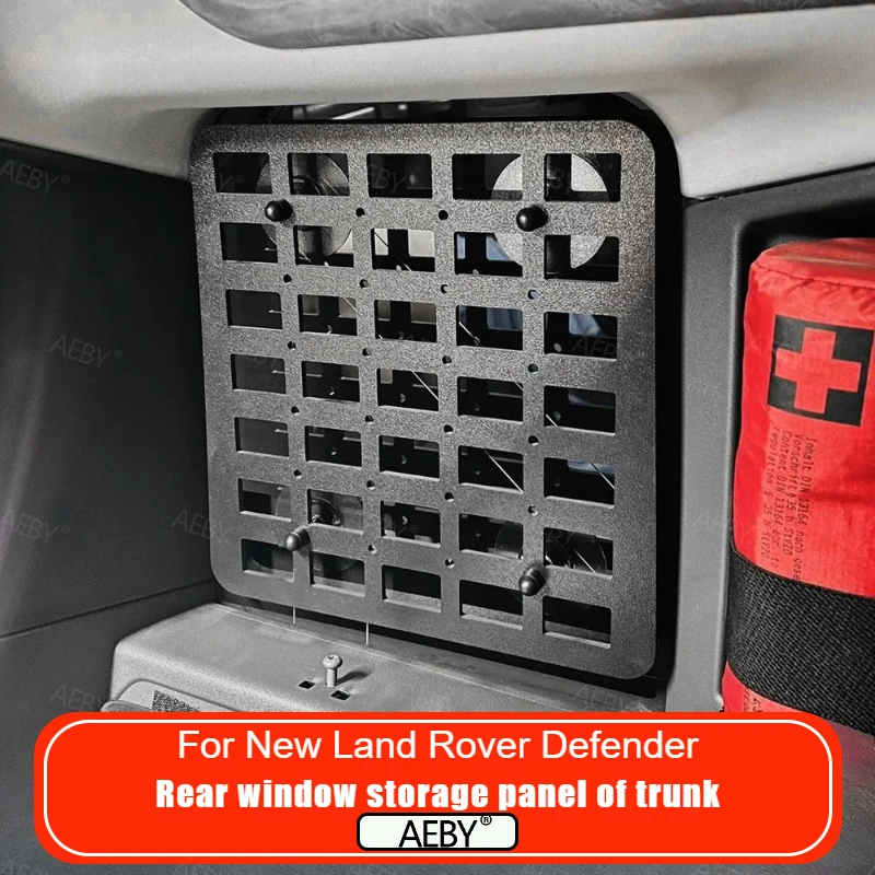 For New Land Rover Defender 2020-2026 Rear window luggage rack Rear window storage panel of trunk Mount storage board interior