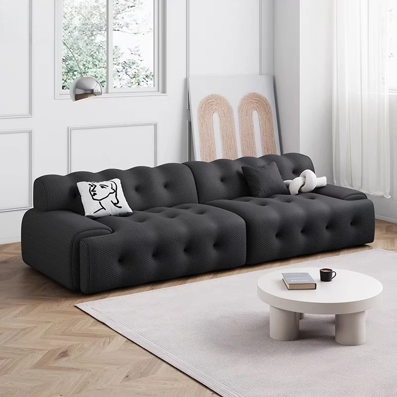 

Modern simple sofa Italian minimalist Rochburg fabric sofa simple Internet celebrity living room small apartment designer