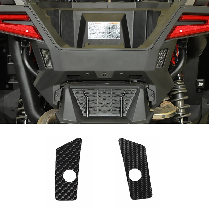 Carbon Fiber Rear Taillight Cover Trim Sticker Decoration For Polaris RZR PRO XP Ultimate 2021 2022 UTV Accessories