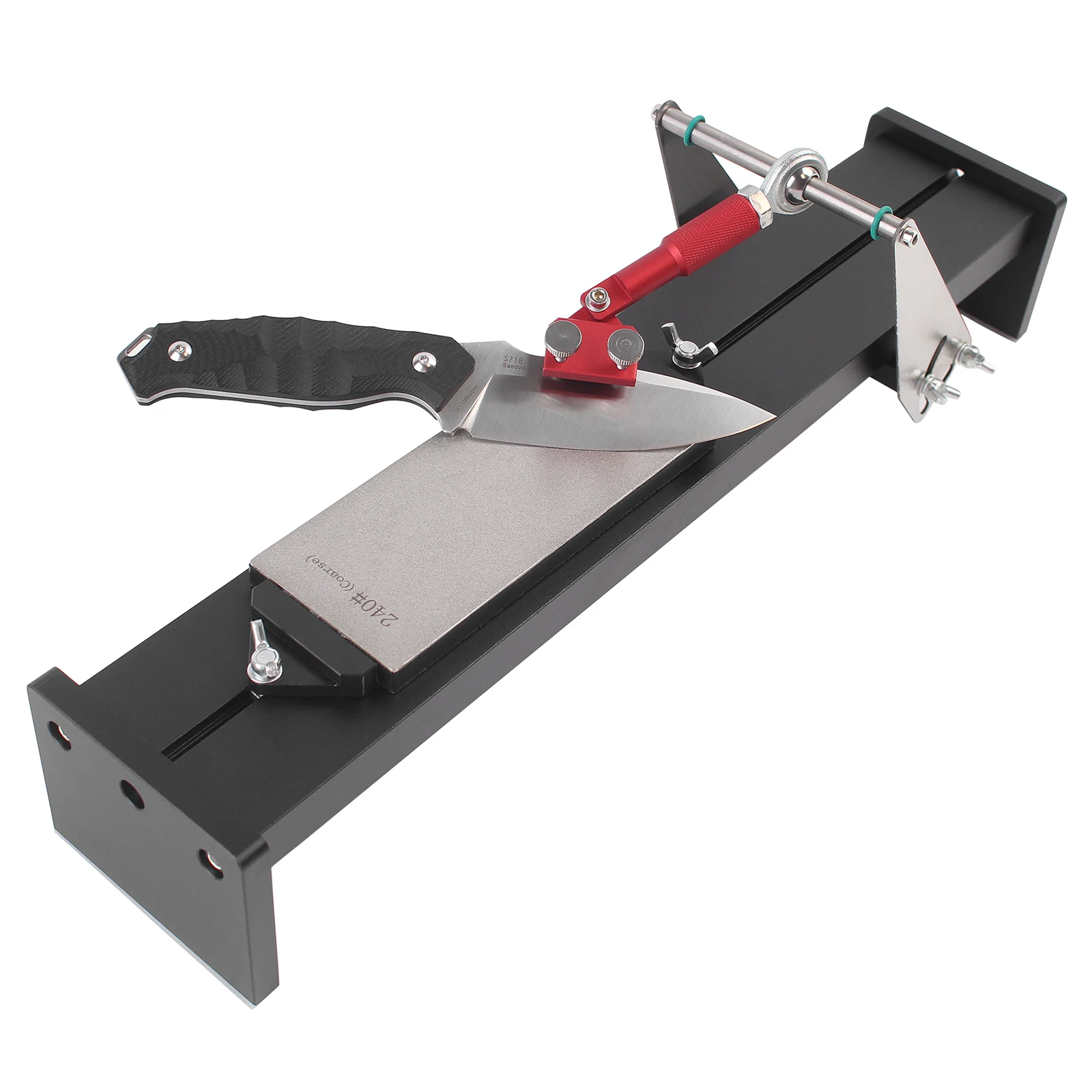 1Set Telaio per affilare i coltelli per forbici Pialla Scalpello Affilacoltelli professionale ad angolo fisso Strumenti per affilare smerigliatrice per pietra per affilare