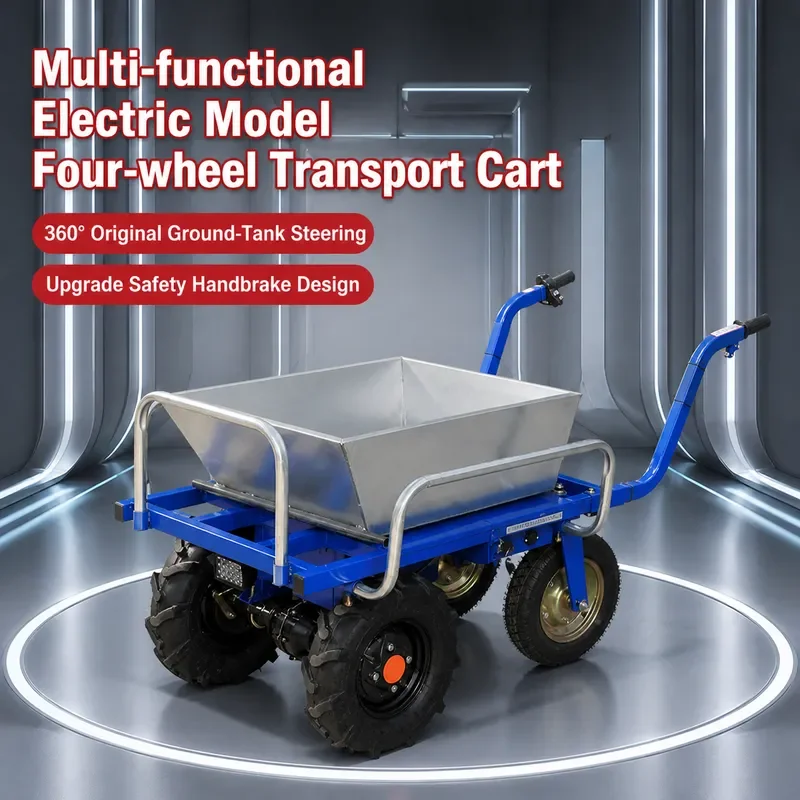 Electric 3 Wheel 4 Wheel Utility Vehicle Agricultural Climbing Cart Orchard Breeding Truck Construction Site Transport