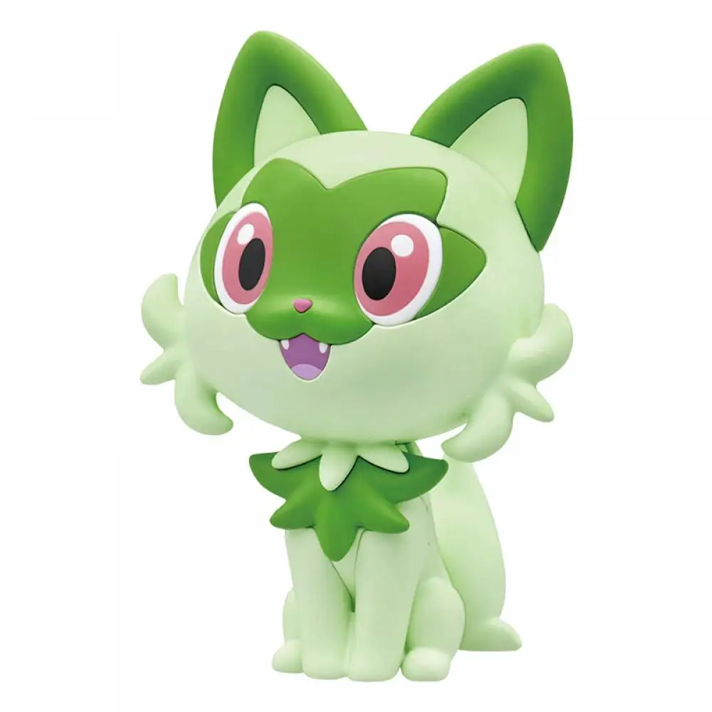 Bandai-Original Pokepla, rapide Pokemon Anime Action Figure Jouets pour Enfants, Fuecheads, Quaxly Sprigatito, Cadeaux d'anniversaire pour Garçons et Bol