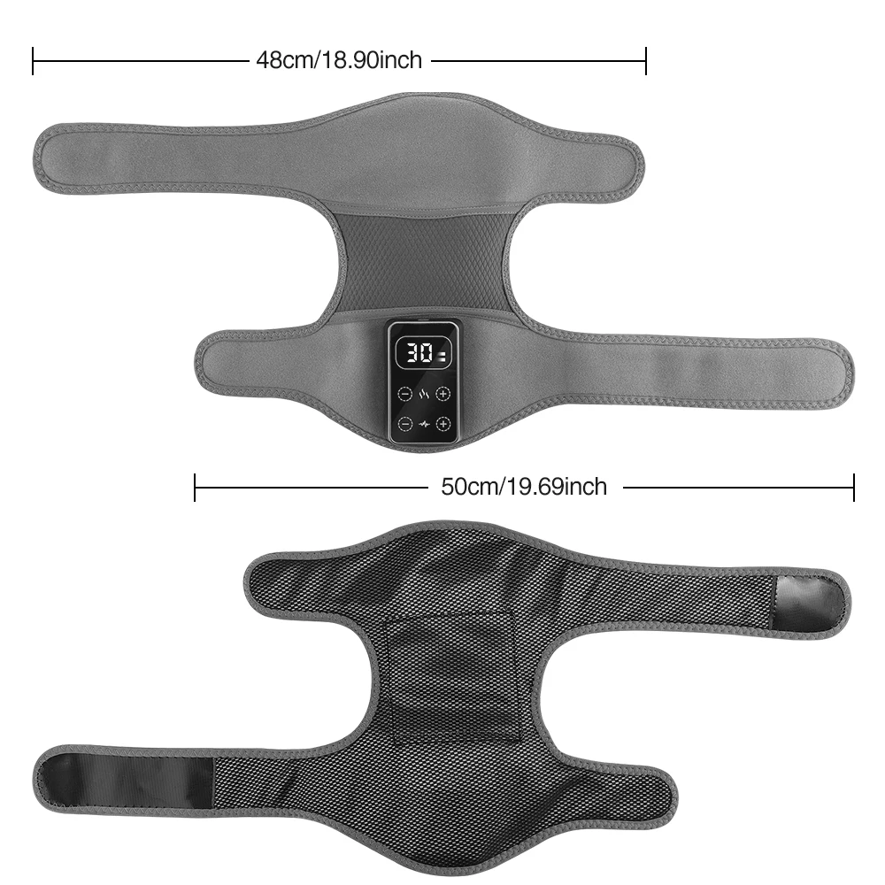 Heated Vibrating Knee Pads for Joint Far-infrared Knee,Shoulder & Elbow Pad 3 in 1 Brace Hot Compress USB Charging Warmer Strap