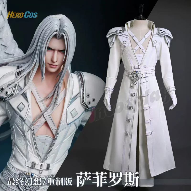 

Final Fantasy VII Sephiroth Game Suit Gorgeous Handsome Uniform Cosplay Costume Halloween Party Role Play Outfit Men