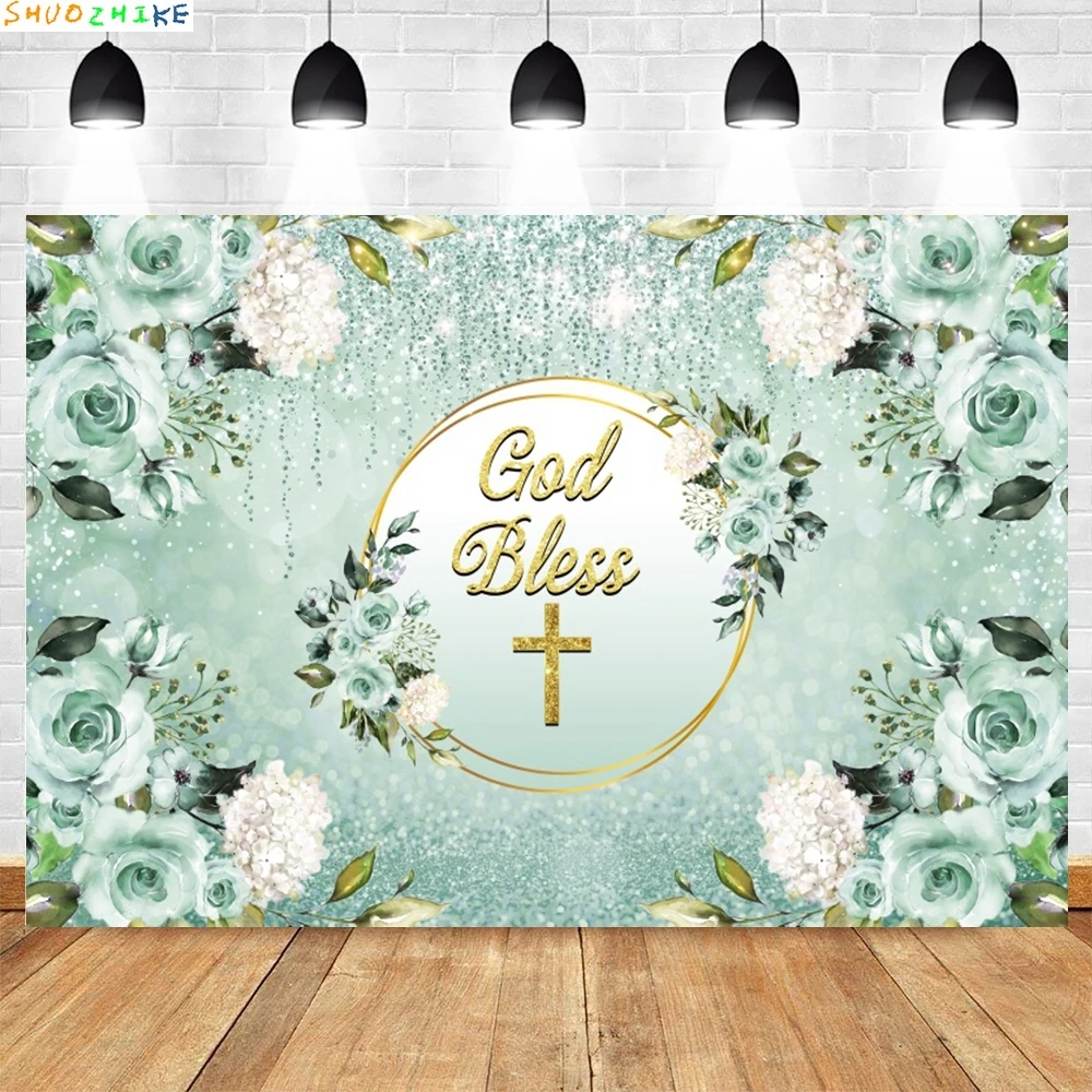 طفلة صبي أول مناولة خلفية زهرة يترك الصليب الله يبارك مي باوتيزو المعمودية حفلة التصوير خلفية استوديو الصور