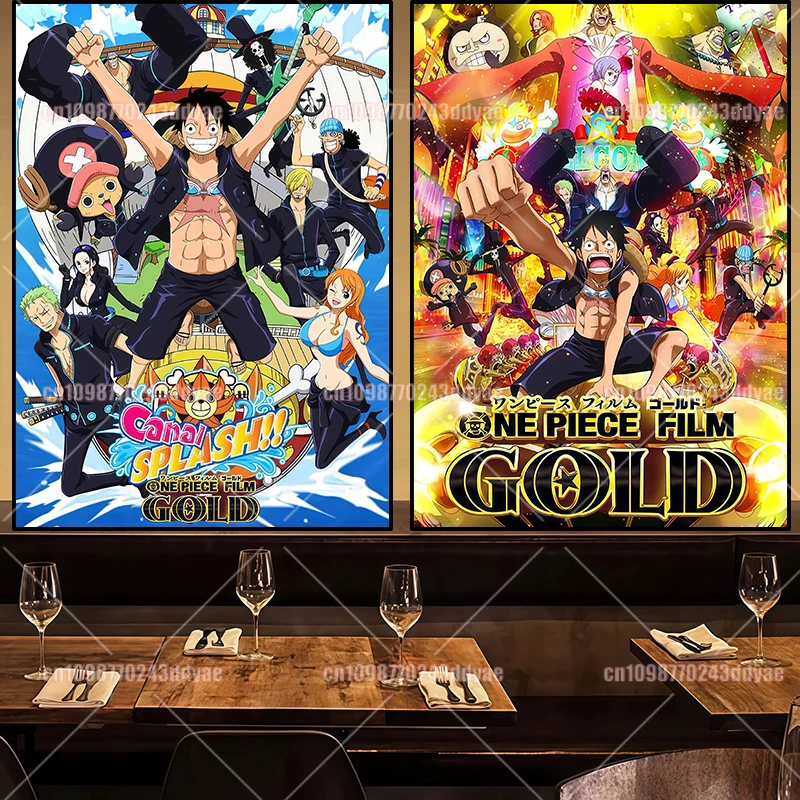 

One Piece Decorative Painting Luffy Zoro Ace Anime Sofa Background Wall Canvas Painting One Piece Study Bedroom Mural