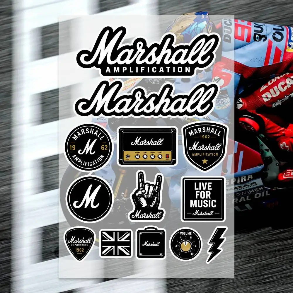 Autocollants M-arshall, autocollant moto, autocollant pour carrosserie, pare-chocs, fenêtres, moto, ordinateur portable, murs, autocollant en vinyle, accessoires de tuning automobile