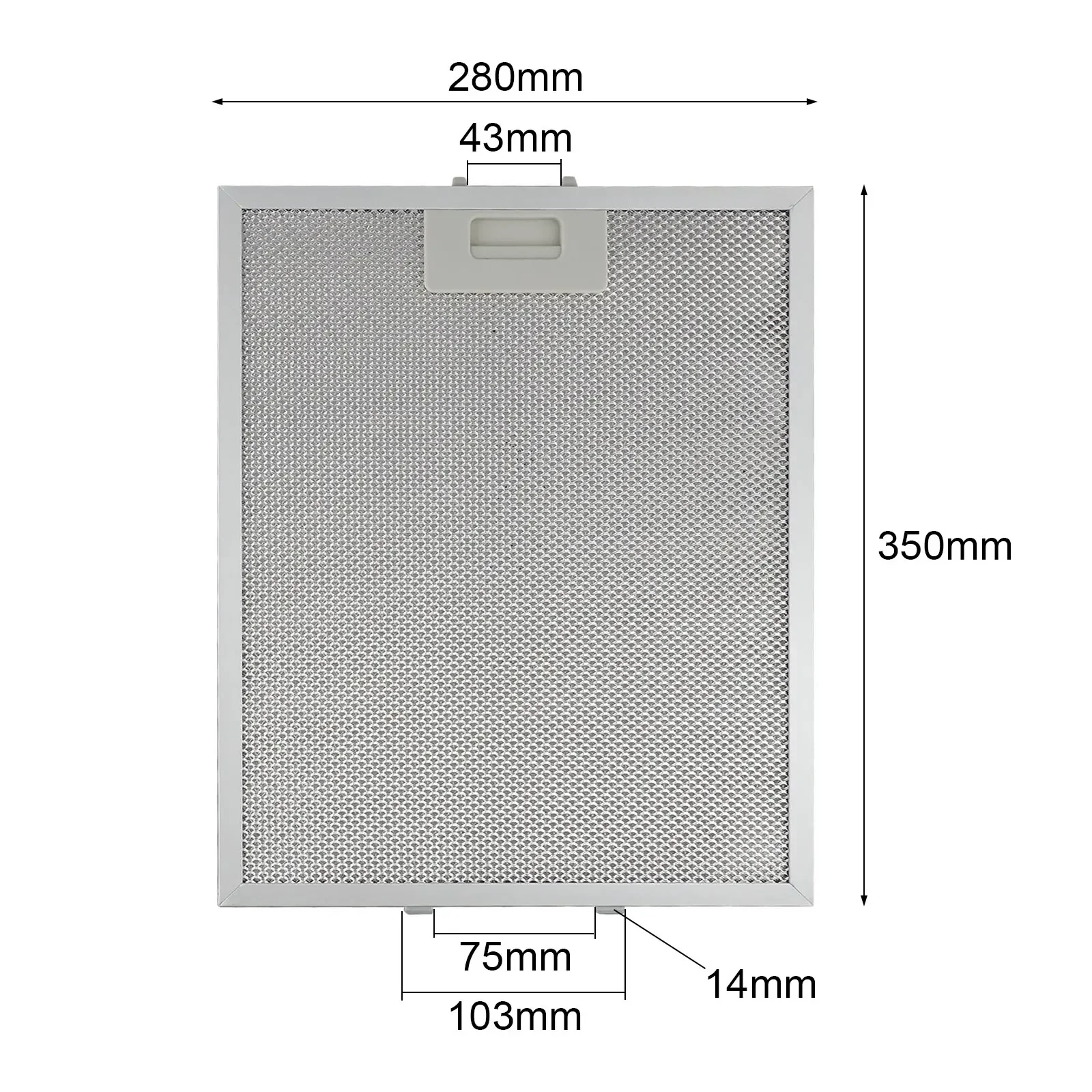 Effective Kitchen Ventilation Solution 280x350x9mm Metal Mesh Extractor Filter 5 Layers Filtration Air Circulation Maintenance