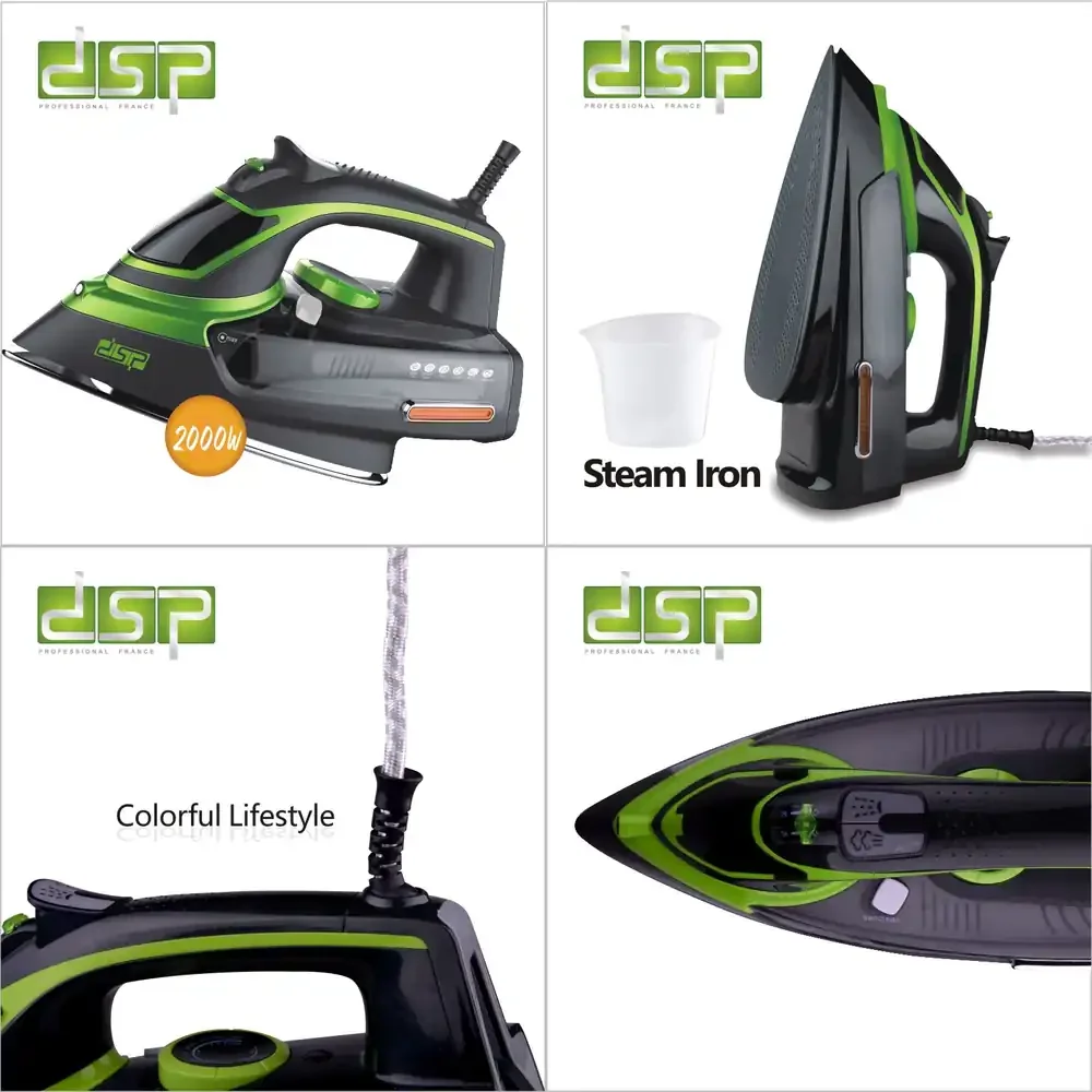 DSP Dansong Handheld Steam Iron for Home Use Dual Dry and Wet Function 2000W High Power Fast Wrinkle