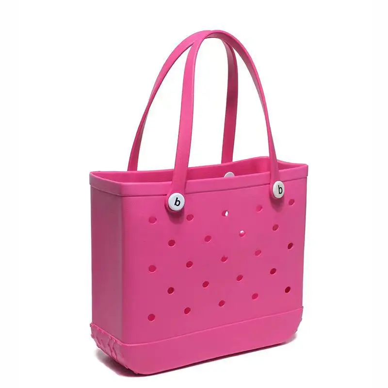 New EVA Beach Bag, EVA Hole Large Bag  Cross-border European and American Style Injection Molded Storage Handbag New Storage Bag