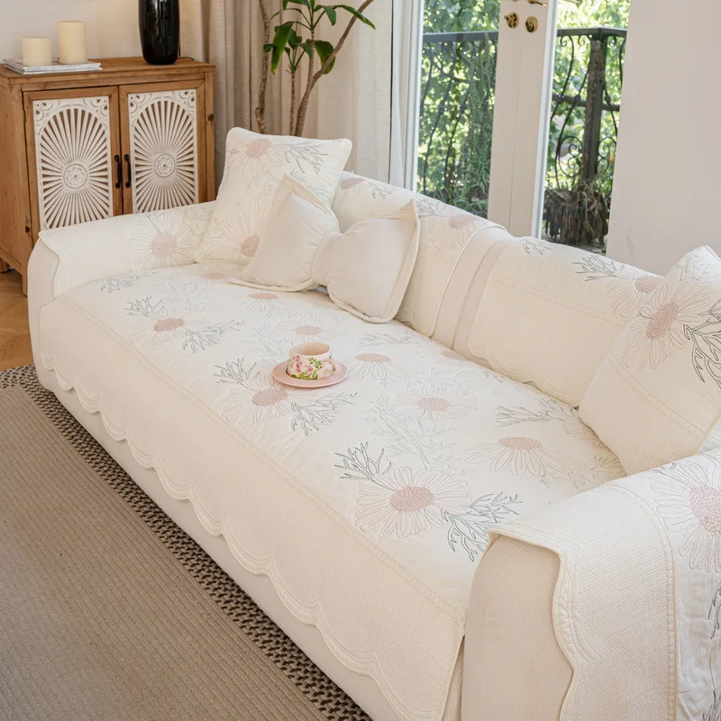 Non-slip Cushion Four Seasons Universal High-grade Sense Cover Cloth Cover High-grade Chenille Sofa Cushion