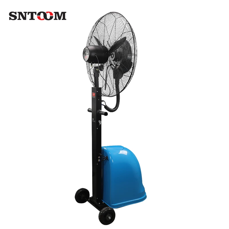 Manufacturer Industrial Spray Floor Fan Lifting Hand Push High-Power Water-Cooling Humidification Atomization Fan Water Mist Fan