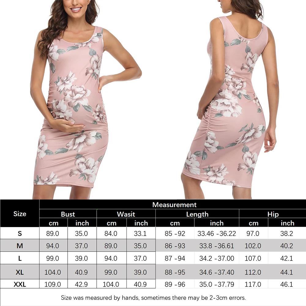 2024 Women\'s Maternity Sleeveless Dresses Maternity Tank Dress Mama Baby Shower Pregnancy Dress