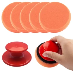 1/3/5Pcs Car Wash Wax Polishing Pad Auto Polisher Waxing Spongewith Power Handle Car Cleaning Tools Auto Detailing Accessories