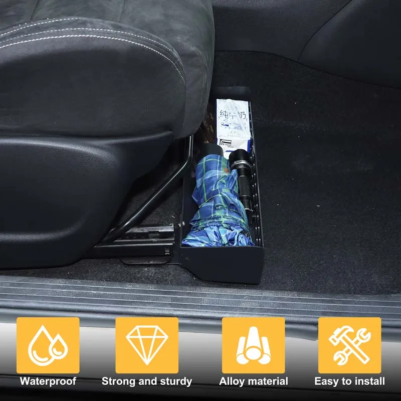 Car Co-Pilot Seat Under Storage Box Bracket Under Seat Organizer Tray For 2011-2019 Nissan JUKE Car Accessories